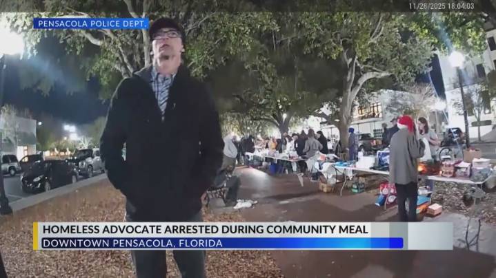 Homeless advocate arrested at Pensacola event