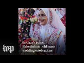 In Gaza's ruins, Palestinians hold mass wedding celebrations