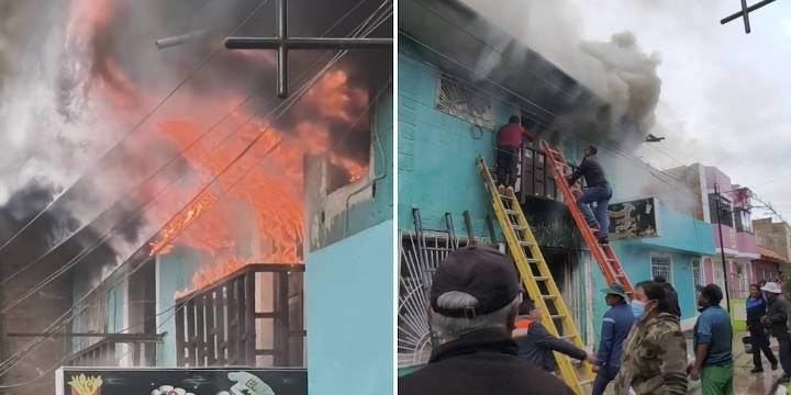 Voraz incendio en Puno: al menos ocho estudiantes murieron calcinados en fiesta de cumpleaños