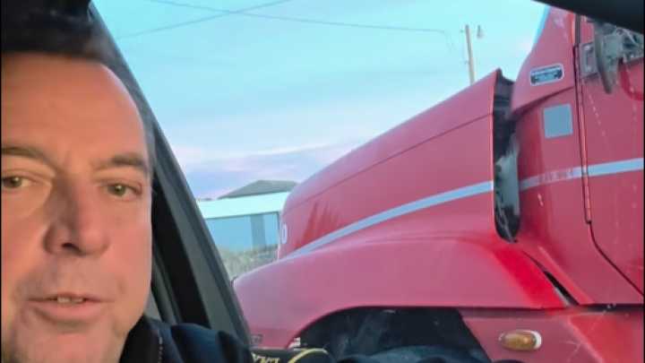 Wyo. sheriff emphasizes semi-truck crackdown after truck with multiple violations rolls back on cruiser