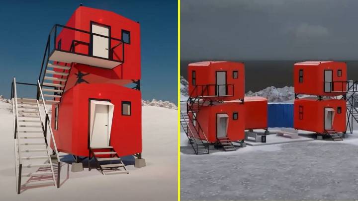 Soportan vientos de hasta 270 km/h y temperaturas bajo los -57°C: Así son los módulos que instaló la FACh en la Antártica