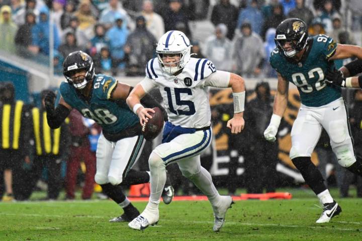 Colts confirm QB Daniel Jones has season-ending Achilles injury, backup Riley Leonard also hurt