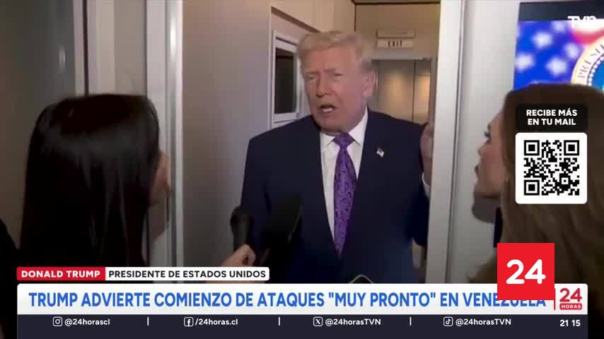 Donald Trump: advierte ataques terrestres "muy pronto" en Venezuela