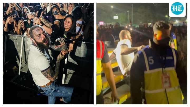 Post Malone suffers a brutal fall while performing in Guwahati, fan shares video