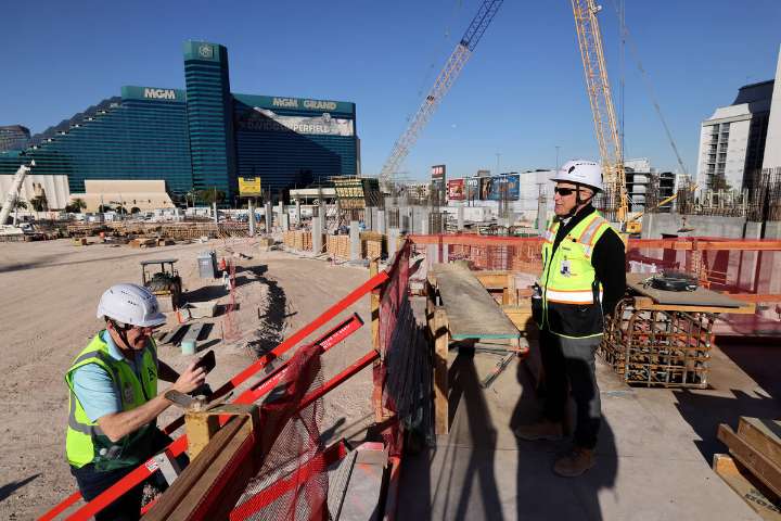 A’s give firsthand look at under-construction Las Vegas stadium