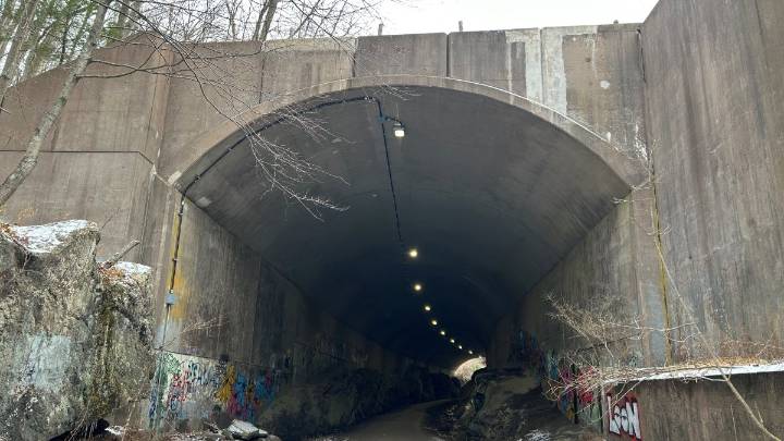 New light installations at Hop River State Park Trail in Bolton