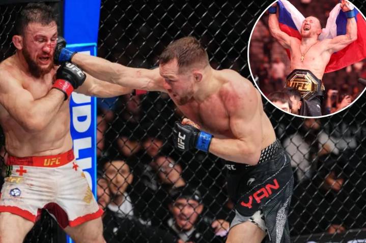 Petr Yan beats Merab Dvalishvili to win bantamweight title at UFC 323