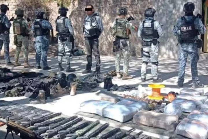 Decomisan arsenal del crimen organizado en Zacatecas: Sedena decomisa armas, explosivos y detiene a tres personas