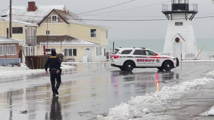 Niagara County deputies investigate a stabbing on Main Street in Olcott