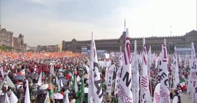 En el Zócalo de la CDMX comenzó la concentración de la Presidenta Sheinbaum
