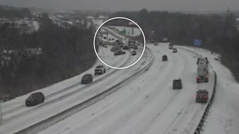 Video muestra múltiples accidentes por tormenta invernal en Missouri