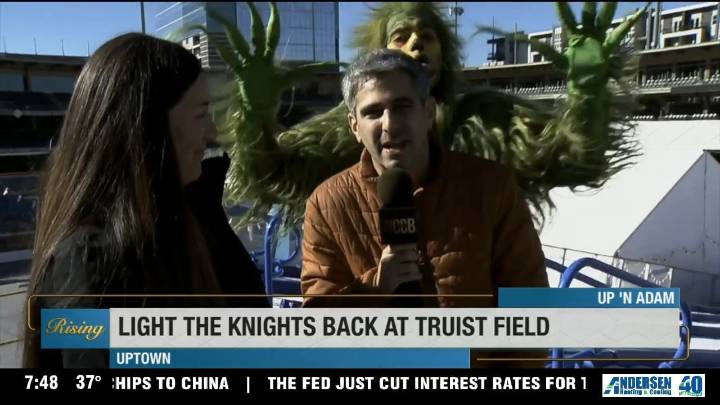 Up 'n Adam: Light the Knights with The Grinch