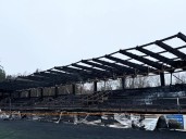 Incendio en el estadio del FC Haka tras el descenso del equipo a segunda división