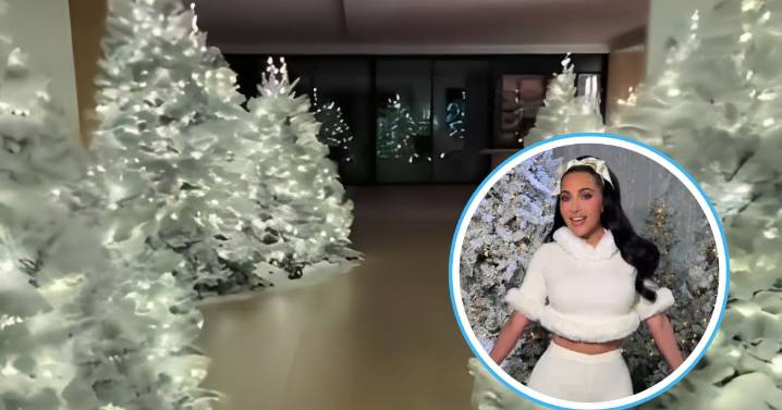Kim Kardashian es criticada por sus decoraciones navideñas “exageradas”: así luce su casa