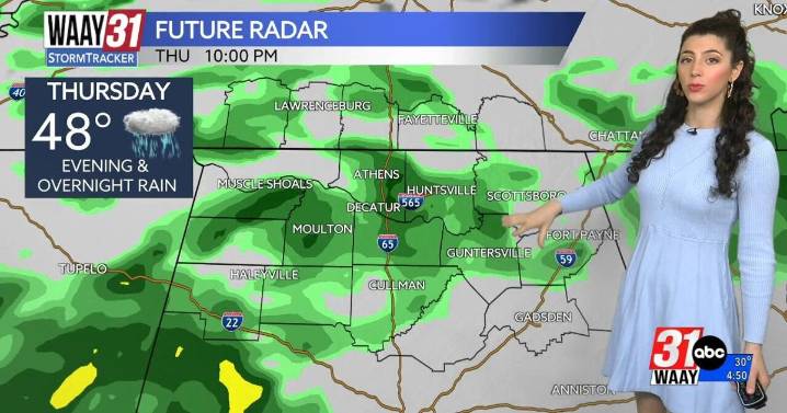 Wednesday morning "feels like" temps in the low 20s, heavy rain Thursday night