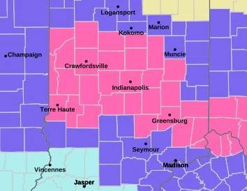 Winter Storm Warning is in effect on Saturday for parts of south-central Indiana; bitter temps Sunday night