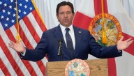 DeSantis dodges falling flag during Florida press conference: 'Missed me'