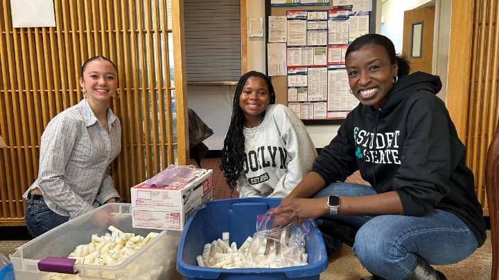 CREC students pack donations for families in Jamaica