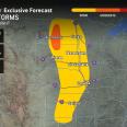 Plains face heavy, locally damaging storms through the early week