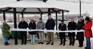 Officials dedicate a new 1.7-mile section of the Pufferbelly Trail