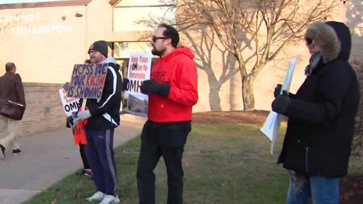 Group gathers at Howard County Board of Ed. in support of high school renovations