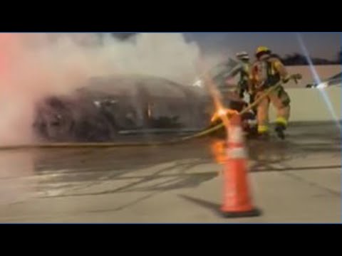 Car catches fire on I-275 N in Hillsborough County