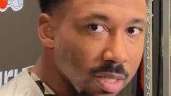 Browns' Myles Garrett on knowledge aiding sack record chase. Video