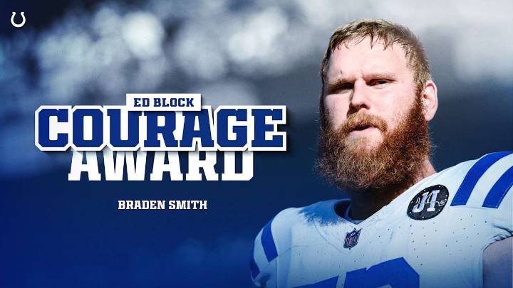 Colts select T Braden Smith as 2025 Ed Block Courage Award recipient