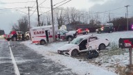 Teen hurt after ambulance and car collide at Niagara County intersection