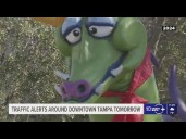 Traffic and street closures in Tampa during the weekend's holiday festivities