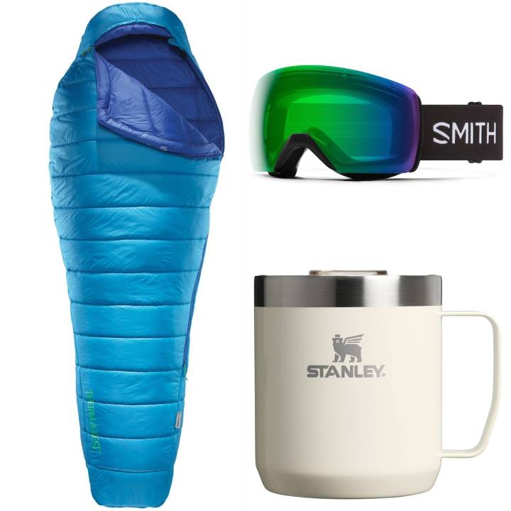 Deals on Therm-a-rest sleeping bags, Smith goggles and Stanley cups and tumblers up to 60% off for REI’s Cyber Sale while they last this week