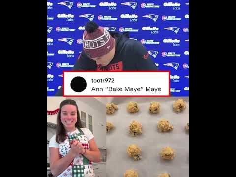 Drake Maye had to shout his wife for the best baked goods 🍪 (via @nfl/IG, @annmichaelhmaye/IG)