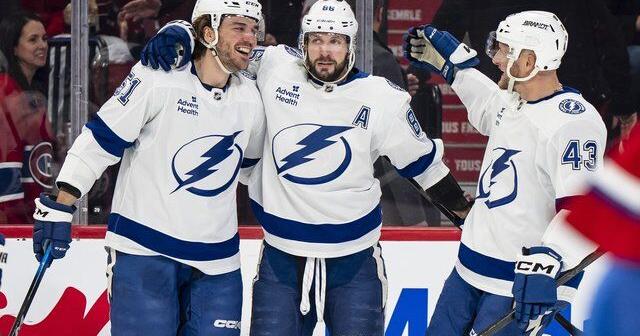 Lightning show some flash in 6-1 win over Canadiens
