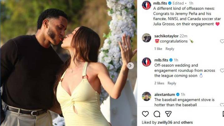 Sorry, ladies! Houston Astros star Jeremy Peña is engaged to his soccer star girlfriend