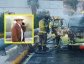 Incendio consume combi de Don Francisco, músico de la tercera edad en NL