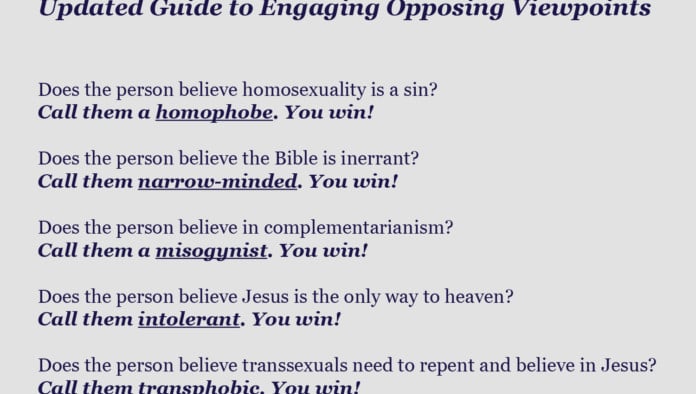 Liberal Theologians Publish Guide To Engaging Opposing Viewpoints