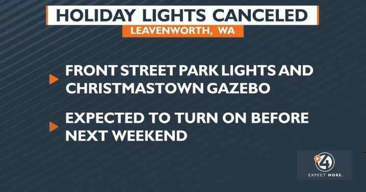Storm cleanup halts weekend lights and events in Leavenworth