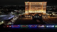 CPKC holiday train at Michigan Central Station