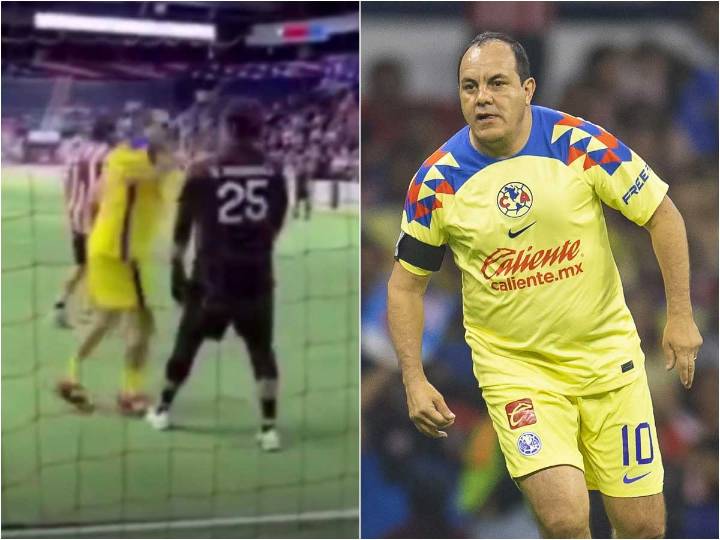 VIDEO: Cuauhtémoc Blanco golpeó al portero de Chivas