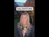 Valley fog lifts and sun returns