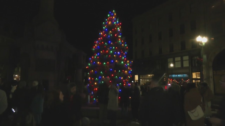 Tree lighting at Monument Square in Troy kicks off