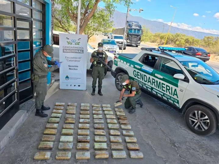 Catamarca: tres mujeres detenidas por viajar con 65 kilos de droga en mochilas