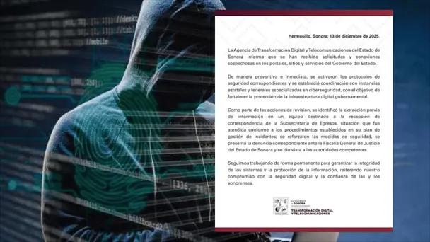 Sonora activa protocolos tras intentos de hackeo en portales