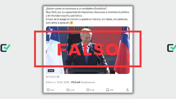 Falso: video de Kast fue ralentizado para que parezca que "quedó en blanco" en un discurso
