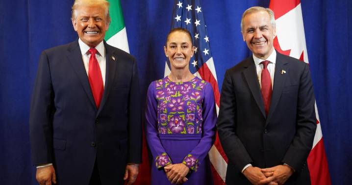 "Acordamos seguir trabajando juntos", dice Sheinbaum tras encuentro con Trump y Carney