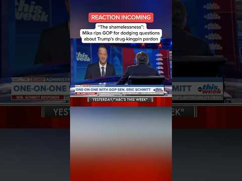 “The shamelessness”: Mika rips GOP senator dodging Trump’s drug