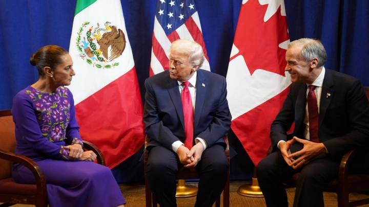 Claudia Sheinbaum se reúne con Trump y Mark Carney: "Acordamos seguir trabajando juntos"