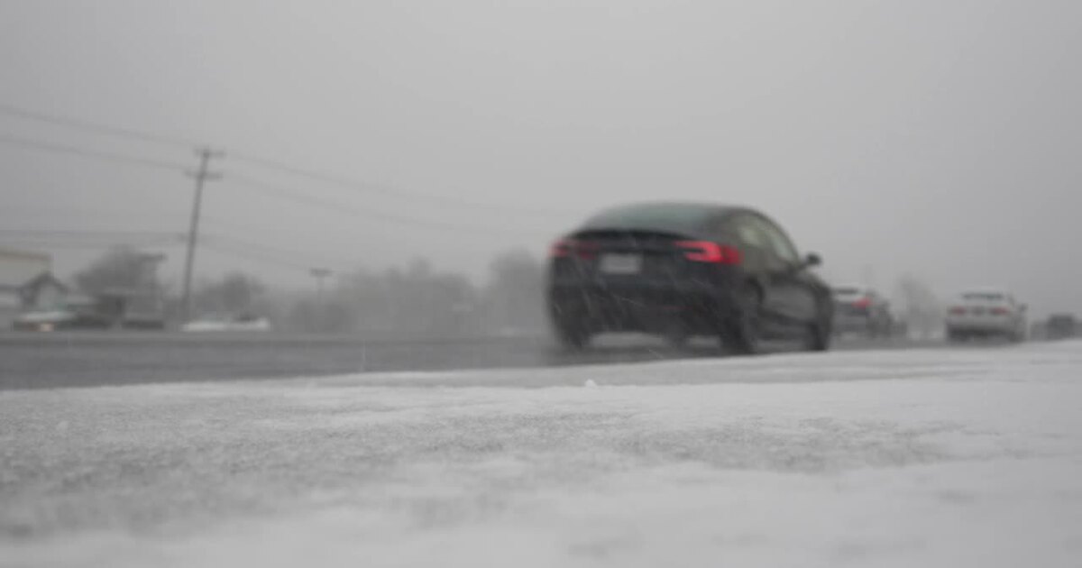 A look at road conditions in Chesterfield County as snow continues to fall