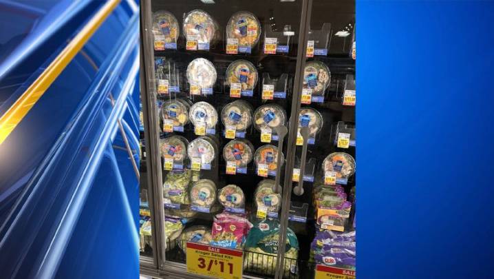 Photos: Woman finds dead frog in salad kit