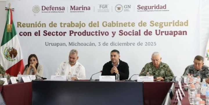 Autoridades acuerdan que el "Plan Michoacán" será permanente, a un mes del asesinato de Carlos Manzo